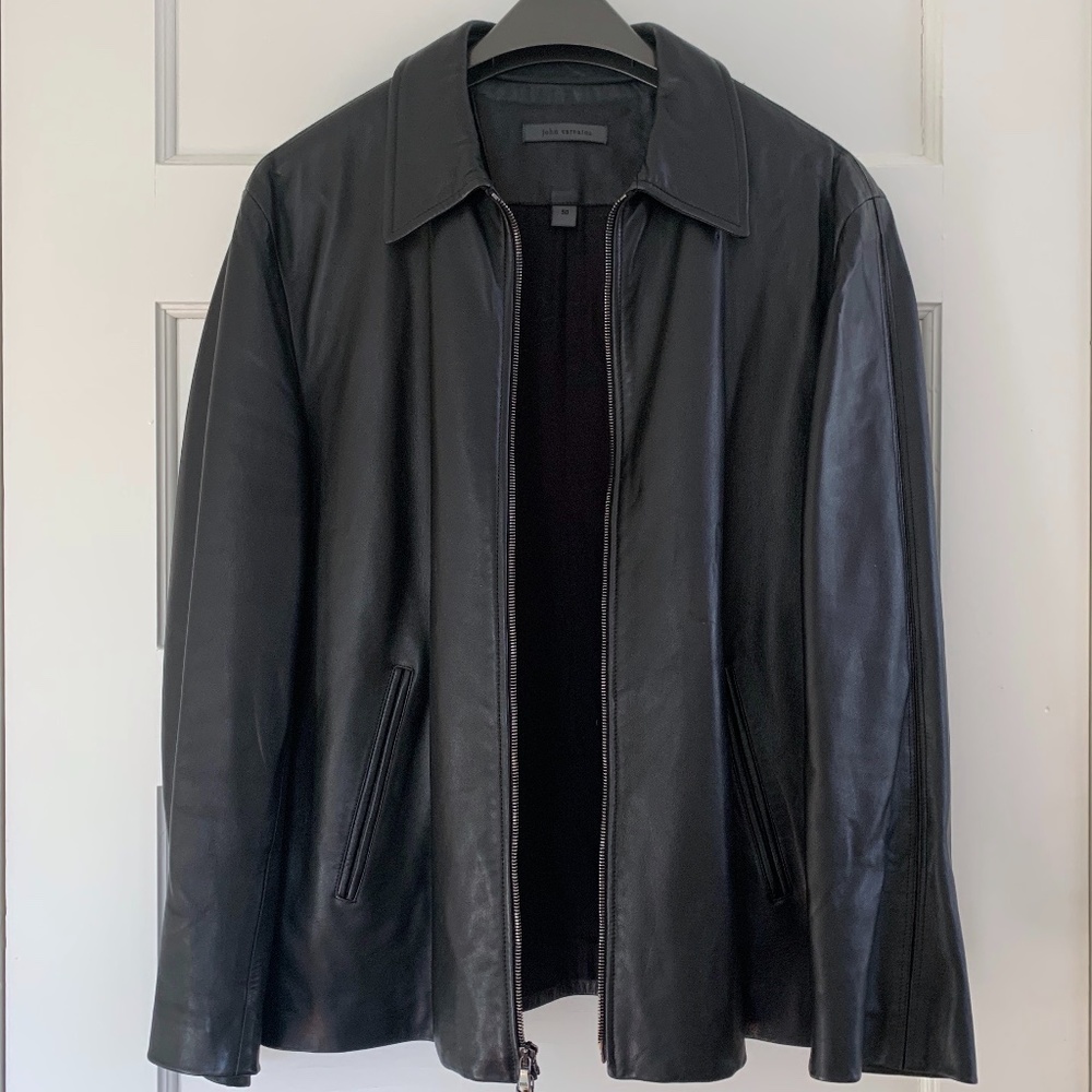 John Varvatos lambskin leather jacket like new